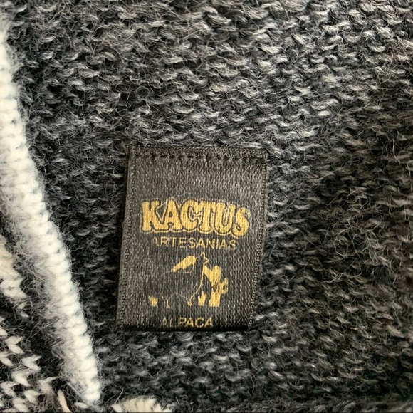 Kactus Artesanias Alpaca Sweater Fringed Boho - Picture 4 of 4